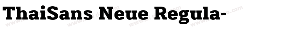 ThaiSans Neue Regula字体转换